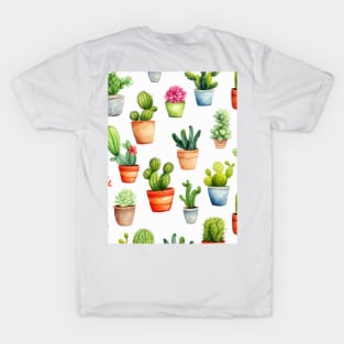 Quirky Cactus Delights: Adorable Summer Succulents T-Shirt
